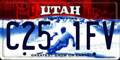 UT license plate C251FV