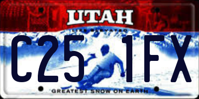 UT license plate C251FX