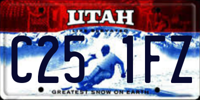 UT license plate C251FZ