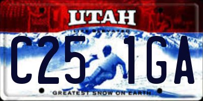 UT license plate C251GA