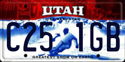 UT license plate C251GB