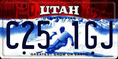 UT license plate C251GJ