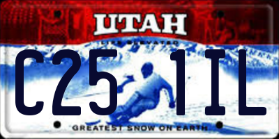 UT license plate C251IL