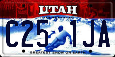 UT license plate C251JA