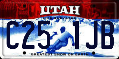 UT license plate C251JB