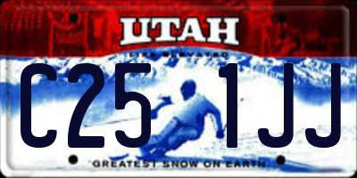 UT license plate C251JJ
