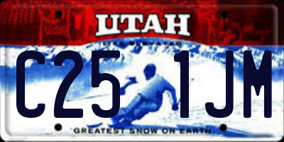 UT license plate C251JM