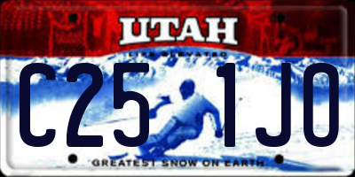 UT license plate C251JO
