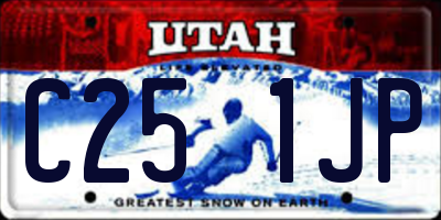 UT license plate C251JP