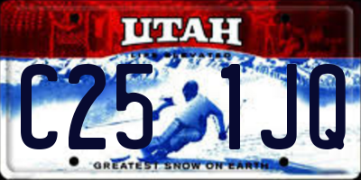 UT license plate C251JQ