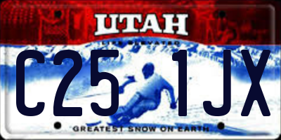 UT license plate C251JX