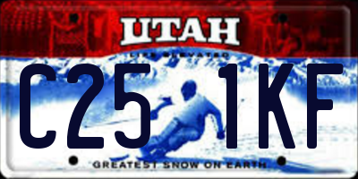 UT license plate C251KF