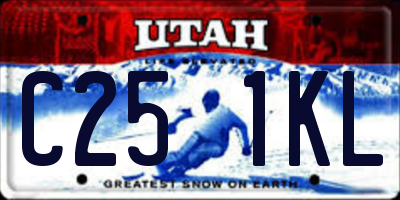 UT license plate C251KL