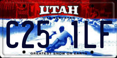 UT license plate C251LF