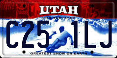 UT license plate C251LJ
