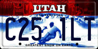 UT license plate C251LT