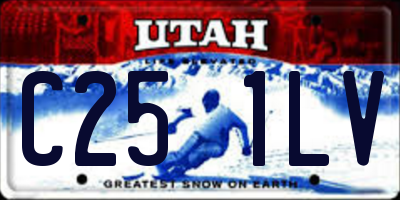 UT license plate C251LV