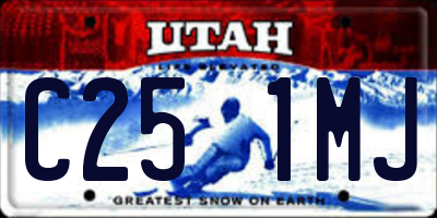 UT license plate C251MJ