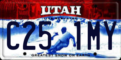 UT license plate C251MY