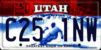 UT license plate C251NW