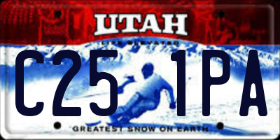 UT license plate C251PA