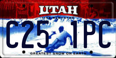 UT license plate C251PC