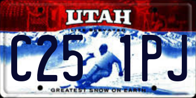 UT license plate C251PJ