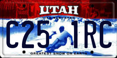 UT license plate C251RC