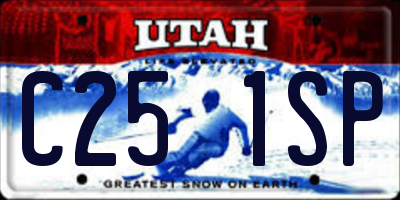 UT license plate C251SP