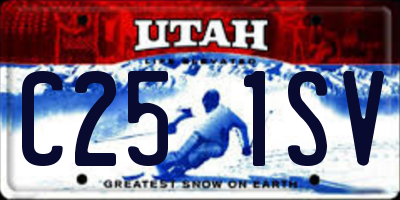 UT license plate C251SV