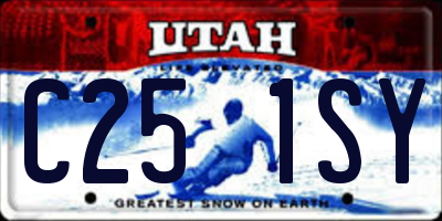 UT license plate C251SY