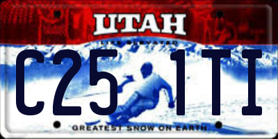 UT license plate C251TI