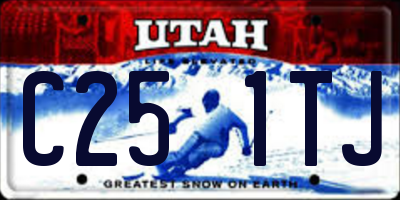 UT license plate C251TJ