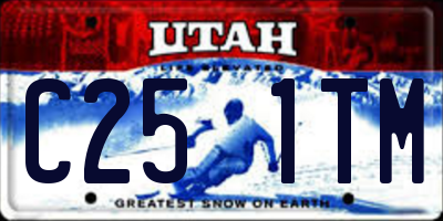 UT license plate C251TM