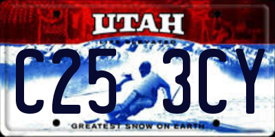 UT license plate C253CY