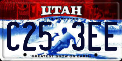 UT license plate C253EE