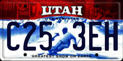 UT license plate C253EH