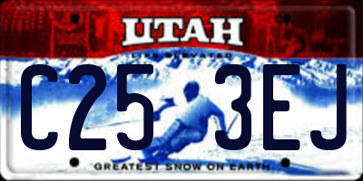 UT license plate C253EJ