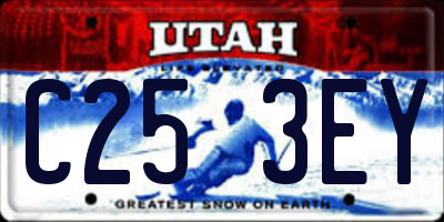 UT license plate C253EY