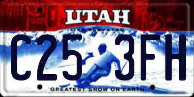 UT license plate C253FH