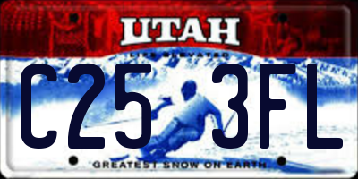 UT license plate C253FL