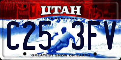 UT license plate C253FV