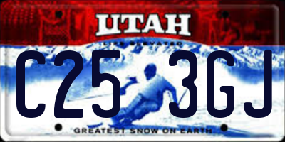 UT license plate C253GJ