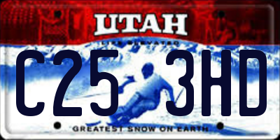 UT license plate C253HD