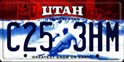 UT license plate C253HM