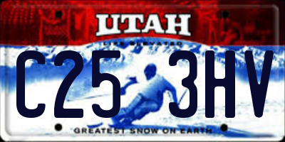 UT license plate C253HV