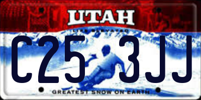 UT license plate C253JJ
