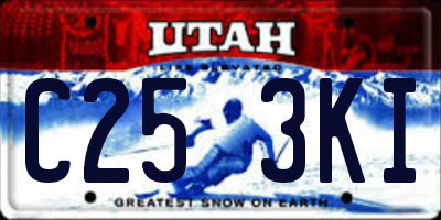 UT license plate C253KI