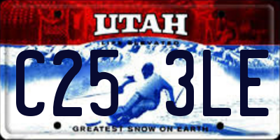 UT license plate C253LE