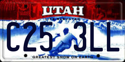 UT license plate C253LL